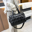 Retro Quilted Shoulder Bags Female Solid Color Crossbody Bag Women Nylon Handbag