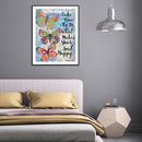 Full Drill Round Diamond Painting Animal English Mosaic Kit Wall Drawing Pict