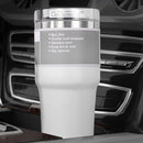 Stainless Coffee Mug Water Tea Cup Insulated Car Drinkware (600ml White) Newly
