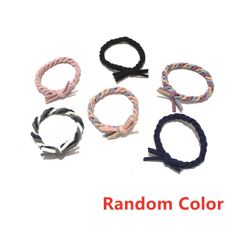 Women Girl Hair Accessories Hair Ring High Elastic Hair Tie Rope Hand-woven
