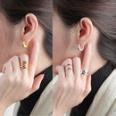 2 Pairs Women Classic Hoop Chunky Circl Hoops Earring Accessories Jewelry