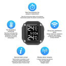 LCD Motorcycle TPMS with Time Display Motorbike Tyre Pressure Monitoring System
