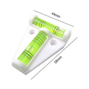 T-Type Spirit Level Plastic Measuring Vertical Horizontal Adjuster (White)