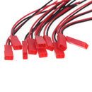10 Pairs 100mm Male and Female JST Connector Plug for RC Lipo Battery Part
