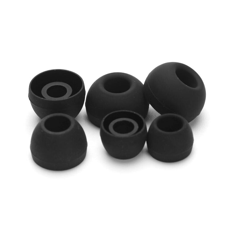 6pcs In Ear Earphone Silicone Earbuds Replacement for KZ LZ A4 DZ9 (Black) Newly