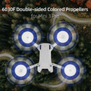 For DJI Mini 3 Pro Drone Wing Fans Blades Props 8x Propellers (White Blue)