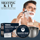 3x Mens Shaving Soap Kit with Shaving Brush Bowl Facial Beard Mustache Cleaning