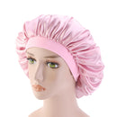 Satin Bonnet Silk Sleep Cap Adjustable Large Hair Bonnet with Elastic Soft Ba