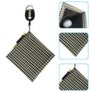Golf Ball Cleaning Towel Golf Club Head Wiping Cloth Cleaner Tool (Black) Newly