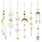 1x Crystal Sun Catchers Prisms Hanging Rainbow Chaser For Window Star Moon Q8U5