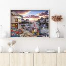 DIY Full Round Drill Diamond Painting Street Houses Drawing