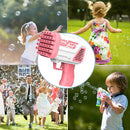 #A Bazooka Bubble Machine 32 Holes Gatling Electric Soap Bubble Making Toys