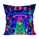 #A Polyester Bedroom Glowing Cushion Case Aliens Printed Sofa Car Decorative S