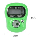 Stitch Marker Row Finger Ring Counter LCD Electronic Tally Counter (Green) Newly