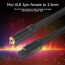 Mini 3Pin XLR Female to 3.5mm TRS 1/8inch Female Stereo Audio Adapter Mic C