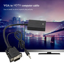 VGA Male to HDMI Female Adapter with 3.5mm Audio Input Cable for PS4 HDTV Laptop