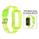 TPU Transparent Strap for HUAWEI HONOR Band 6 Soft Wristband Belt (Yellow) Newly