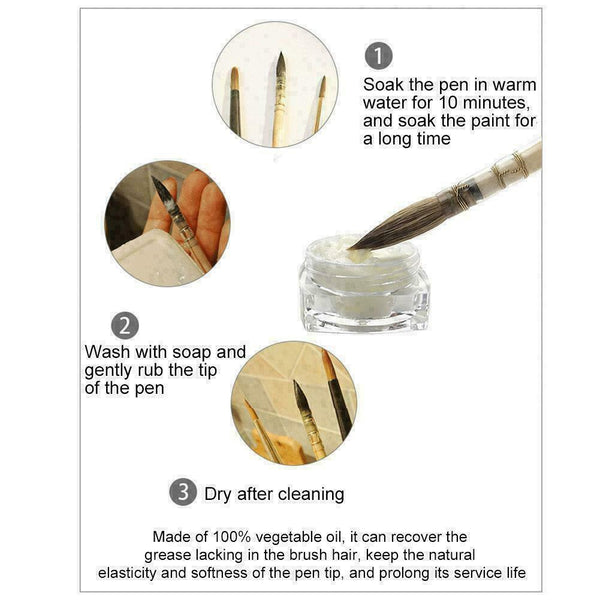 Brush Cleaner Pen Soap Effectively Remove Odor Maintain Elasticity C1L5 S3H6