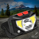 XPG+COB LED Headlamp Wave Induction 1000mAh Waterproof Outdoor Head Flashlight