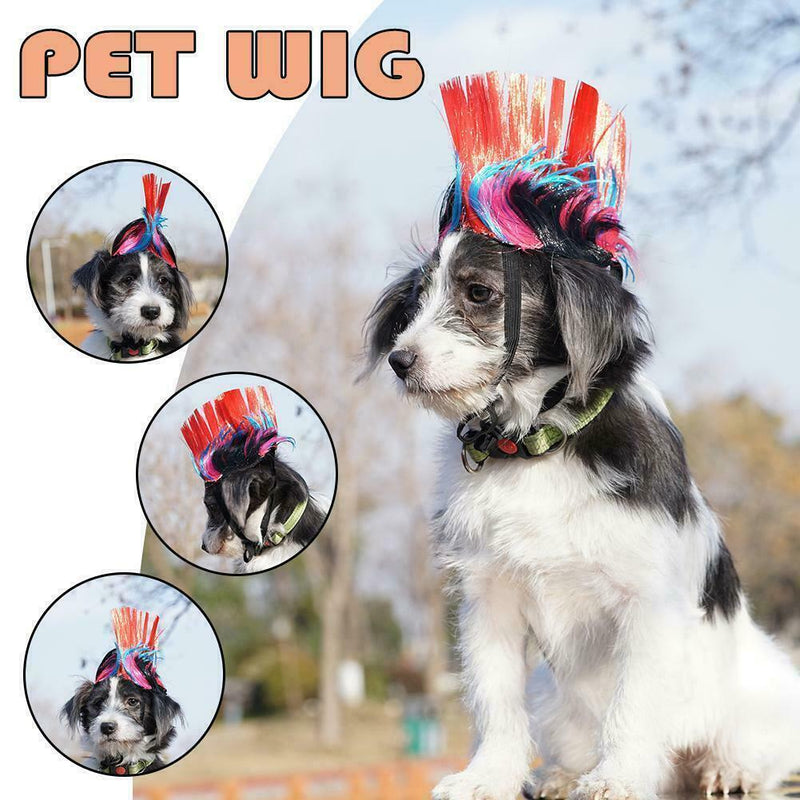 Halloween Dog Cat Clothes Wig Caps Small Dog Costumes Wig Christmas Gift R7G0