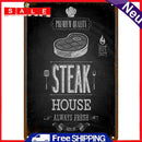 30x20cm rectangular steak metal retro tin painting plate art garage bar decor