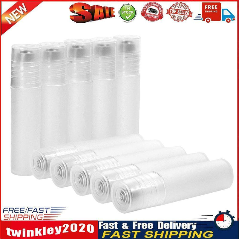 10pcs 5ml Empty Plastic Roll On Bottles Roller Ball Essential Oil Perfume Newly