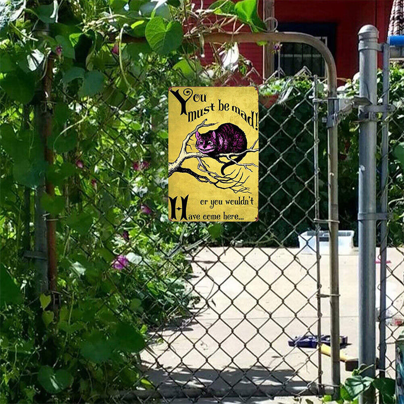 Retro Rectangular Talented Cat Metal Painting for Pub Tin Wall Sign (3)