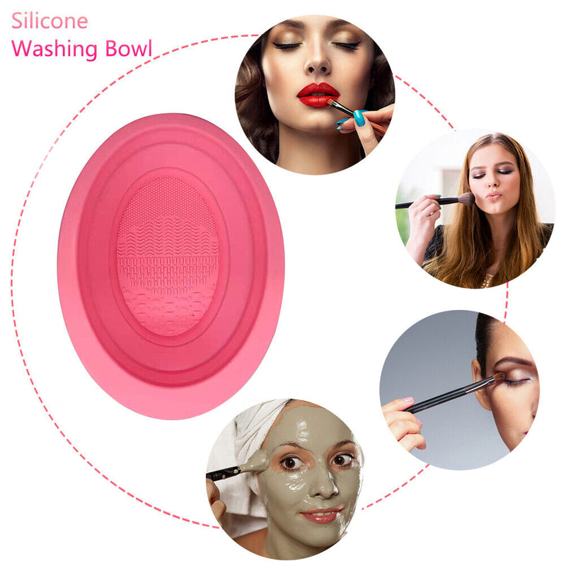 Foldable Washing Bowls Combination Set Makeup Eggs Brushes Cleaning Storage K