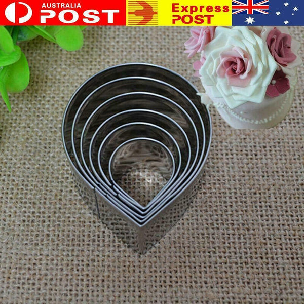 6pcs/set Rose Petal Mold For Cake Decor Fondant Sugarcraft Cutters Z1G0 M9P7