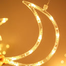 3.5m Star Moon Curtain Fairy Lights 8 Modes Garland Indoor Lamps (Warm)
