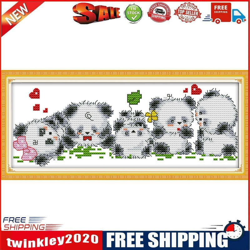 14CT Stamped Cartoon Embroidery Canvas Cross Stitch Craft (K923 Cute Bear)