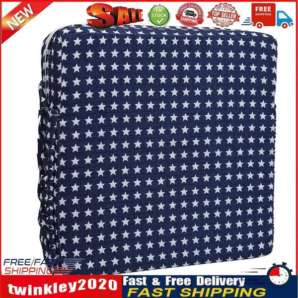 Removable Kids Chair Lifting Cushion Print Increased Seat Booster (Blue) Newly