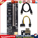 PCI Express Riser Card 1X to 16X PCI-E Extender USB 3.0 Cable 6Pin Power  Newly