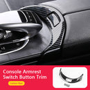 Console Armrest Switch Trim for Mercedes W205 15-20 (Carbon Fiber Look) Newly