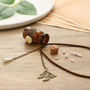 Charm Glass Flask Pendant Wishing Bottle Necklace Sweater Chain Carved Flower