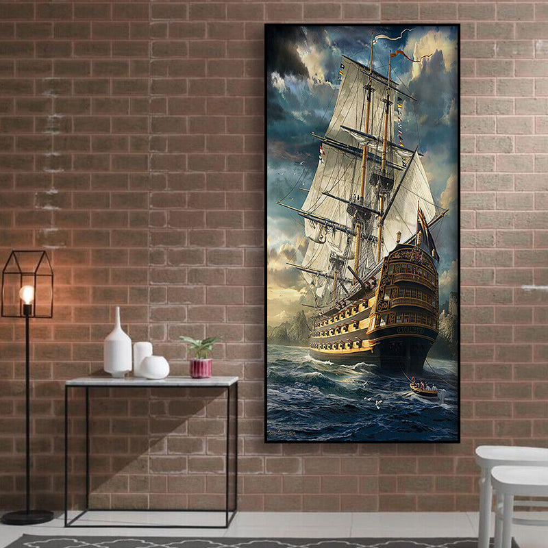 5D Diamond Embroidery Sea Sailboat Mosaic Home Decor Drawing for Wall Gifts