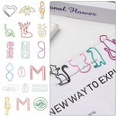 Mixed Color Metal Clamp Boxed shape Folder Memo Clamp Color Paper Clip