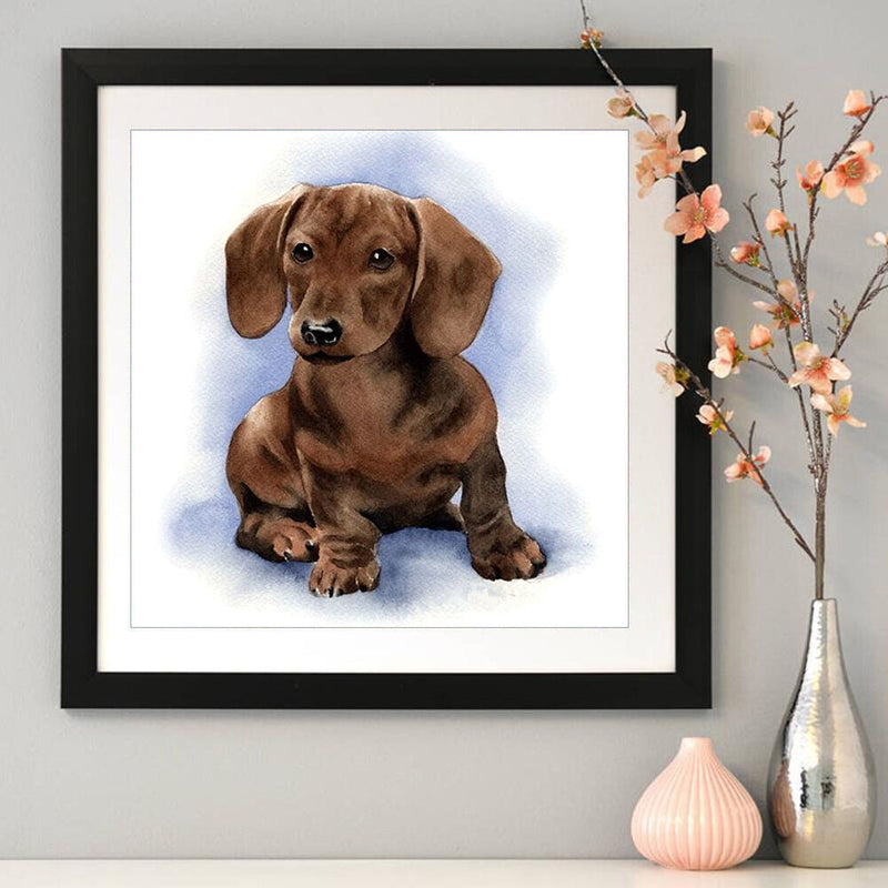 5D DIY Full Drill Diamond Painting Logy Dog Embroidery Needlework Wall Decor