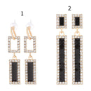 Crystal Geometric Drop Earrings Rhinestone Earring Ear Stud Dangling Earrings