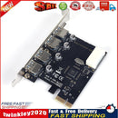 USB3.0 Riser PCIE Expansion Card 4 Ports PCI Express Computer Hub Adapter Newly