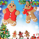 6pcs Xmas Gingerbread Man Tree Pendant Bedroom Exquisite Hanging Decor (L) Newly