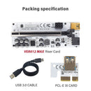 VER012 Max PCI-E Riser PCI Express 1x 16x Adapter Extension Cable (Black)