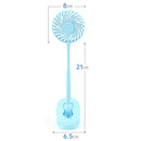 Mini Aromatherapy Clip Fan USB Rechargeable Electric Ventilator (Blue)