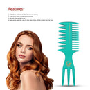 Fish Bone Shape Dyeing Combs Double Side Teeth Hair Coloring Brush (Green)