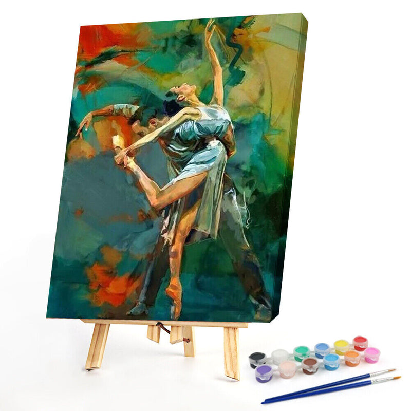 Dancing Couple Oil Paint By Numbers Kits Canvas DIY Picture Wall Art Crafts