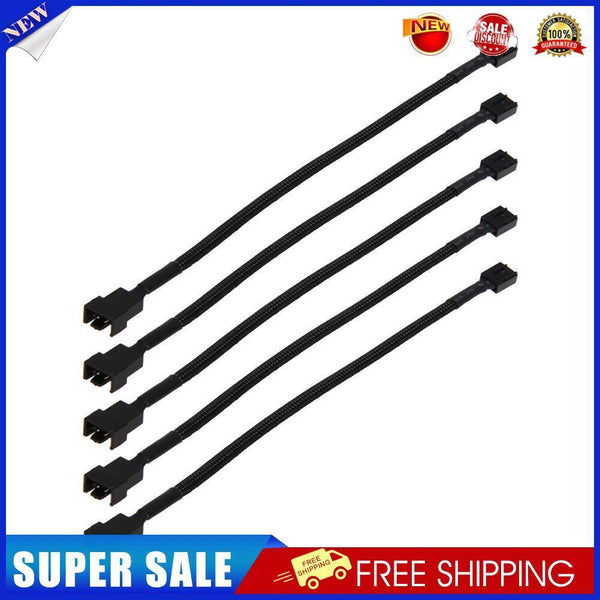 12in 5PCS 4 Pin PWM Connector Case Fan Extension Power Cable for Computer