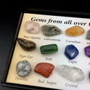 15 Pcs/Set Rock Gemstones Collection Box Quartz Crystal Specim. Mineral X4P9
