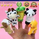 10x Cartoon Biological Animal Finger Puppet Plush Toys Child Baby Favor Dol