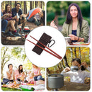 Folding Chopsticks Outdoor Camp Picnic Travel Portable Tableware (Coffee) Newly