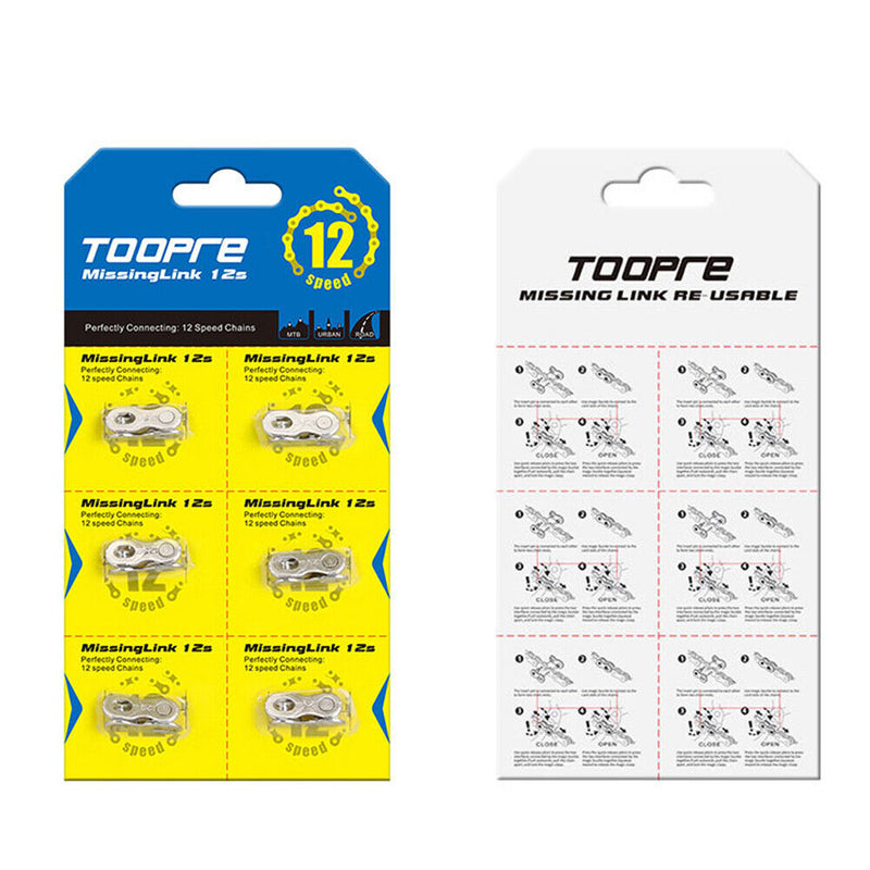 6 Pairs Carbon Steel Quick Master Links for Mountain Road Bike 6/7/8/9/10/11/12S